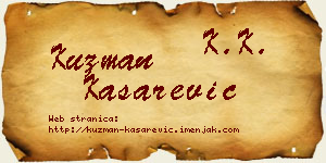 Kuzman Kašarević vizit kartica
